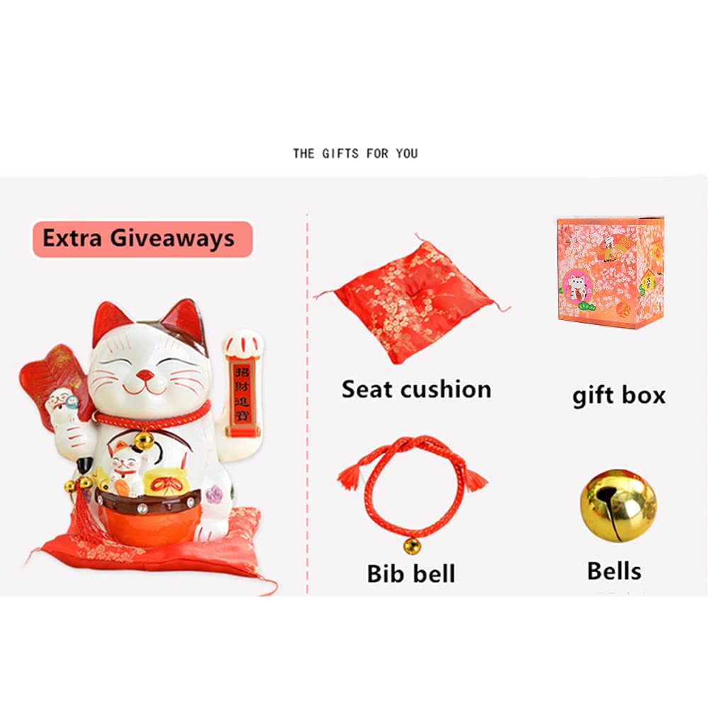 Amazon.com: XIZHI 10 Inches Maneki Neko,Lucky Fortune Cat